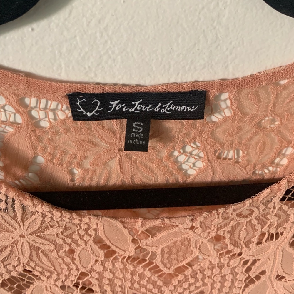 Nude/coral lace for love and lemons dress in small - Picture 2 of 3